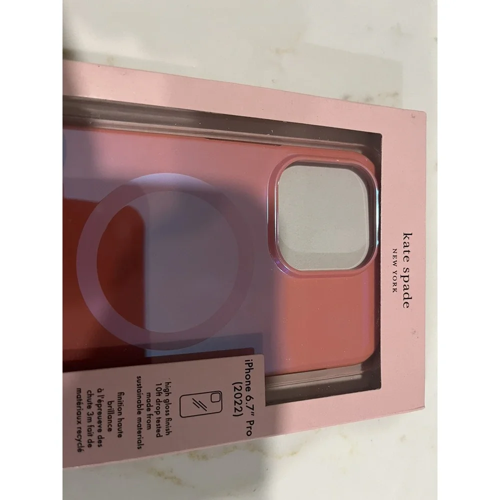 Kate Spade NY Protective Hardshell Case for FITS IPhone 14 PRO MAX pink